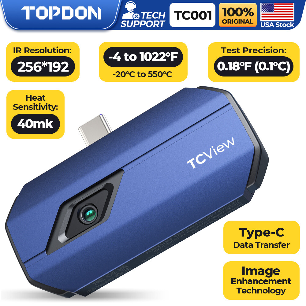 Topdon TC001 Thermal Imaging Camera Infrared Imager for Android Type-C Connector