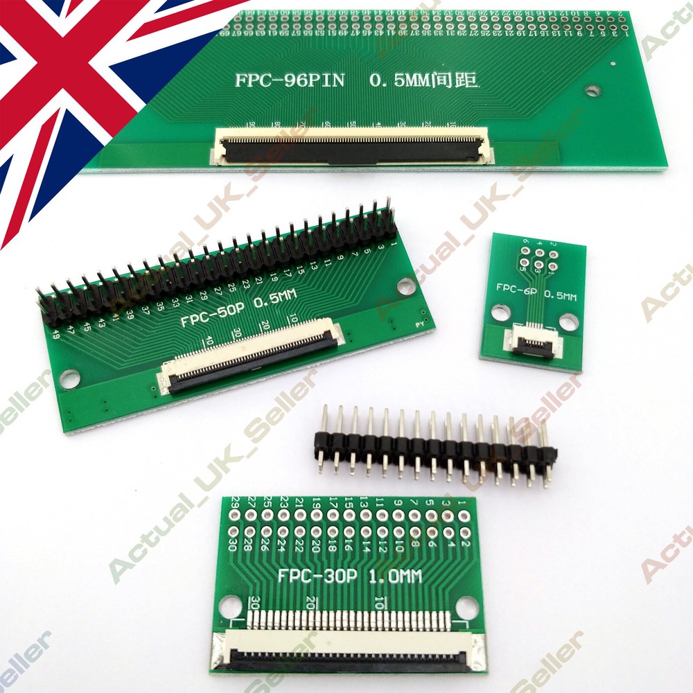 🇬🇧 1mm/0.5mm FPC FFC adapter, flat flexible cable converter breakout PCB board