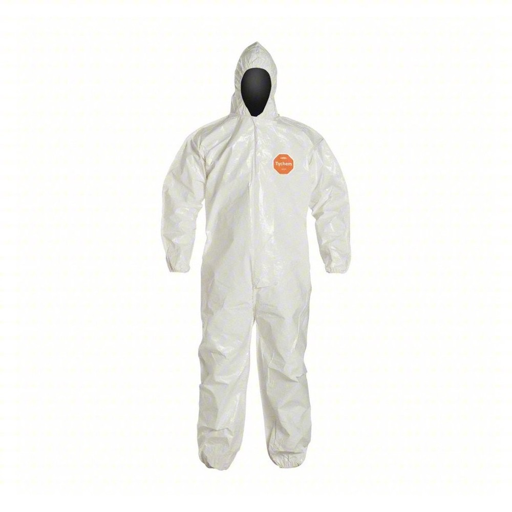 New Case of 12 Dupont TYCHEM 4000 Protective Coveralls SL127BWHLG001200 Size LG