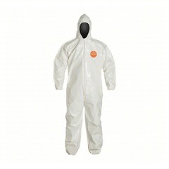 New Case of 12 Dupont TYCHEM 4000 Protective Coveralls SL127BWHLG001200 Size LG