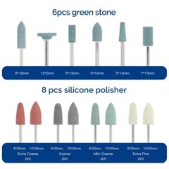 51pcs Dental Lab Polishing Burs Kit HP 2.35mm for Composite Ceramic Polishing US