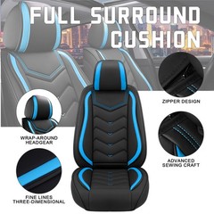 Car Seat Covers Mercedes-Benz GLE 350 2017-2026 Black Blue Nappa Leather