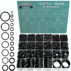 1020pcs Nitrile O-Ring Repair Kit Rubber Sealing Ring Assortment Set