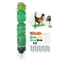 Electric Fence Chicken Netting Kit, 48″ X 164′, Solar Electric Fence for Poultry