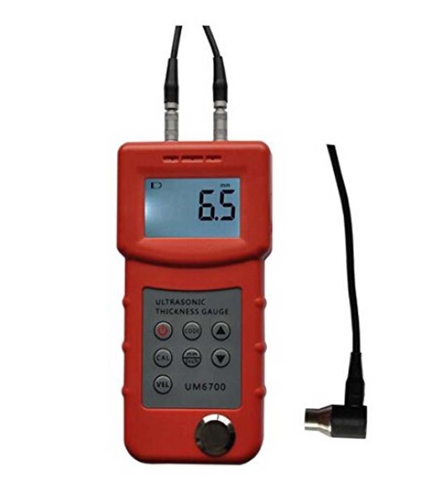 UM6700 Ultrasonic Thickness Gauge Tester Meter 1.0-300mm/0.05-11.8in(Steel)✦Kd