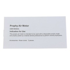 Dental Hygienist Prophy Handpiece Integrity Air Motor 4 Holes 3 Nose Cones Kit
