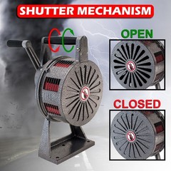 BASE MOUNT LOUD HAND CRANK MANUAL OPERATED AIR RAID ALARM METAL PORTABLE SIREN