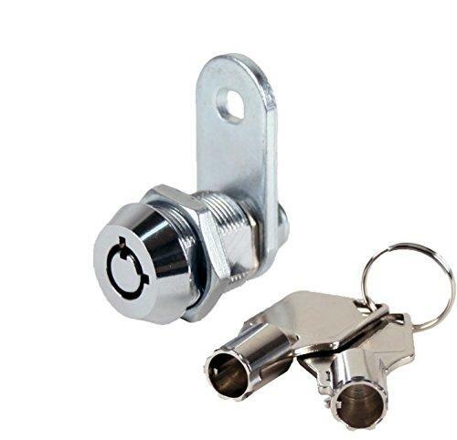 FJM Security 2400AS-KA Tubular Cam Lock with 5/8″ Cylinder and Chrome Finish,