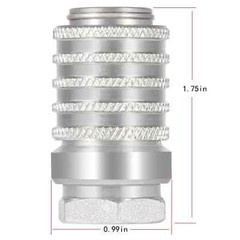 PD222 Series PD Steel Test Port and Diagnostic Equipment Quick Coupler Silver