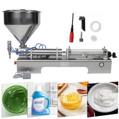 600ml Liquid Paste Filling Machine Pneumatic Bottle Pack Piston Filler + Hopper.
