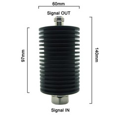 Round RF Coaxial Attenuator Din 7/16 to N Female 100W 1dB-60dB DC-3.0GHz 50 Ohm