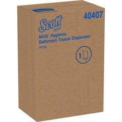 Scott 40407 Hygienic Bathroom Tissue Dispenser (40407), White, 7.00″ X 5.72″ X