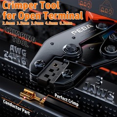Crimping Tool and Spade Connectors Kit – 20 Types Spade Connectors & Ratchet …
