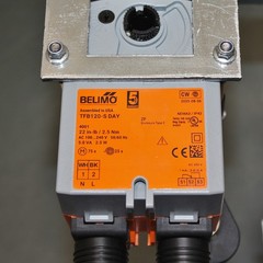Dayton Motorized Control Damper 3HHP3, 12″ Square, 100-240V AC, Belimo Actuator