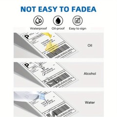 500-4000 Fanfold 4 x 6 Direct Thermal Labels White Perforated Shipping Labels