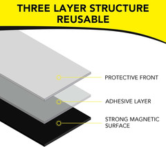 Magnetic Adhesive Sheets, 4″ X 6″ 10 Pack Cuttable Magnets Flexible Magnet Sheet