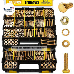 1075 Pcs Metric Bolts and Nuts Assortment Kit – Grade 8.8 | M4 M5 M6 M8 M10 M12