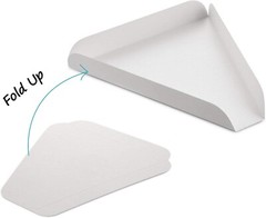 MT Products White Single Pizza Wedge Plate Paper Pizza Slice Tray – Pack of 500