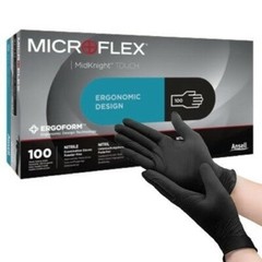 *1-Box* Microflex MidKnight Touch PF Exam Nitrile 100 Gloves 6.5-7 Small 93-732