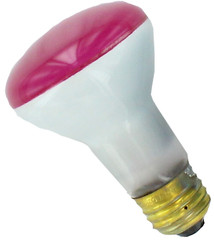 ABCO 50R20/P R20 50W 120V Standard Base Flood Light Bulb Pink