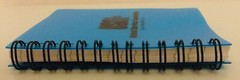 United Service Ass. ICON Mini Spiral Notebook 3 1/2”x 4 3/4” Blue Plastic Cover