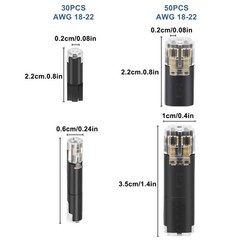 80 PCS Plug-In Quick Wire Connectors, Reusable Clamp Terminal Blocks for Cables