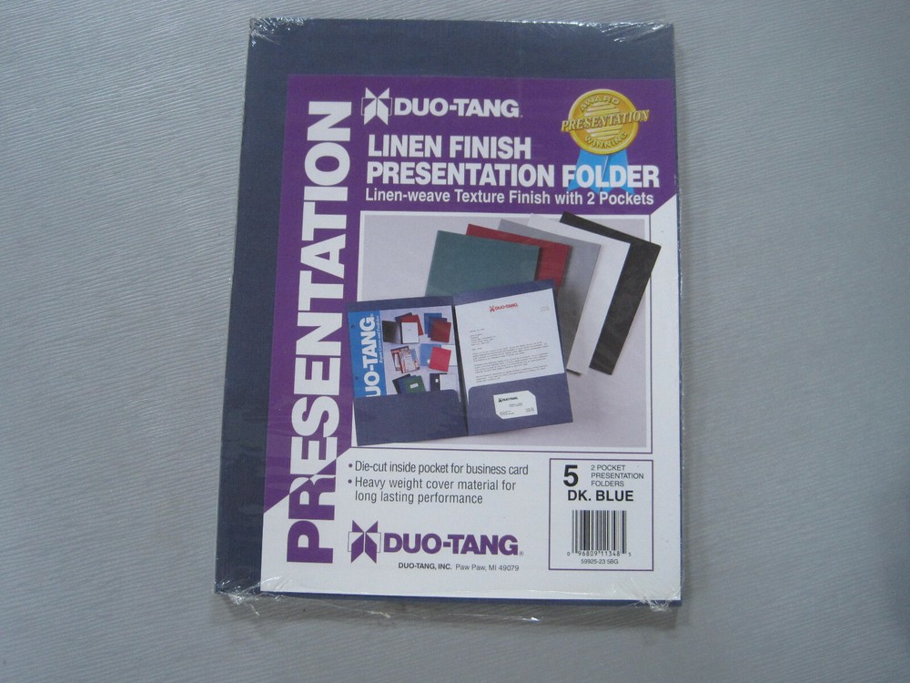 Duo-Tang Pocket Folders Report Presentation Blue Letter Size – 4 folders