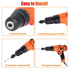 2/4x 1/4″Hex Shank Keyless Chuck Adapter Drill Bit Quick Change Driver Converter