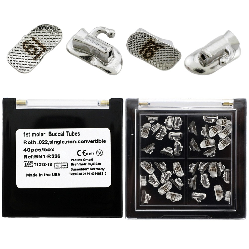 tubos de ortodoncia Orthodontic Buccal Tubes Roth MBT 022 1st 2nd Molar Tube