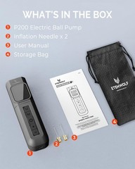 Electric Ball Pump 2000mAh with Digital Pressure Gauge, Fast Inflate/Deflate for
