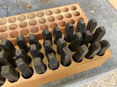 Young Bros 3/16″ Steel Stamp Letters Figures Set Numbers 36 Pcs USAF – NICE!