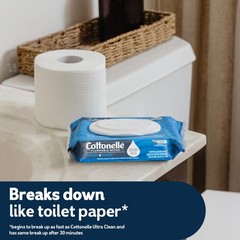 Cottonelle Flushable Wet Wipes 336 Count 8 Packs Fresh Feel Adult Hygiene