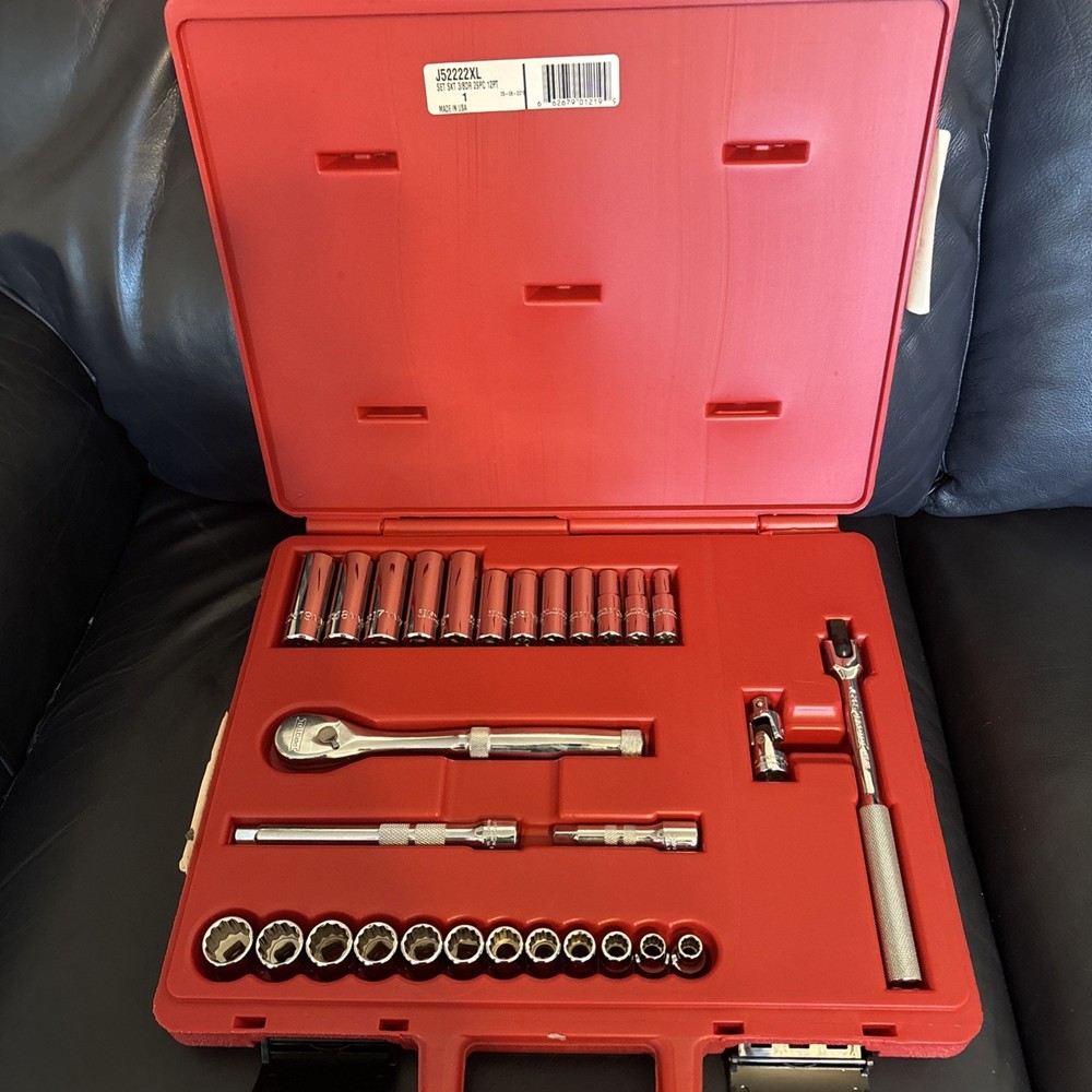 NEW Proto USA J52222XL 3/8″ Dr 29 pc METRIC SOCKET SET AUTHENTIC! Brand New