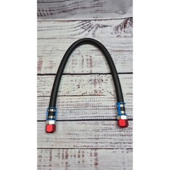 20 Inch Braided Fuel Line Hose with Red Blue AN Fittings and Seals NEW