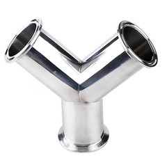 1.5″-4″ Tri Clamp Equal 3 Ways Y 304 Stainless Sanitary Ferrule Pipe Fitting