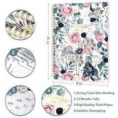 Planner 2026-2027 – Academic 2026-2027, 9 x 11 inches, purple/pink