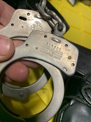 Police Duty Belt – Size 30 w/ Holsters & Cuffs- Bianchi- Safari-Boston #2 No Key