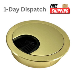 Desunia Satin Brass Cable Grommet 60mm with Brush Opening