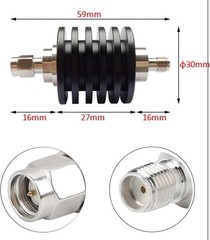 🔥NEW 10W RF Coaxial Attenuator SMA Male to Female Jack DC to 3GHz 50 ohm 6DB