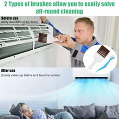 5in1 Air Conditioner Fin Cleaner Set Fin Comb Condenser Straightener Clean Brush