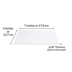 [10-Pack] SimbaLux® Acrylic Sheet Clear 5”x7” 0.08” Thick (2mm) Plexiglass