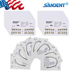 10 Packs Dental Orthodontic Round Super Elastic Niti Arch Wires / Mini Brackets