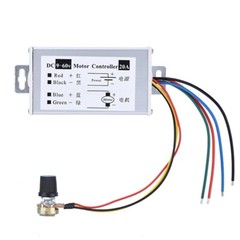 PWM DC Brush Motor Stepless Variable Speed Controller Switch 12V 24V 48V 60V 20A