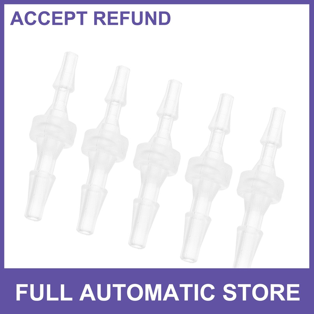 5Pcs Plastic Hose Barb Fitting 1/16″ to 3/32″ Hose ID Connectors Plastic Clear