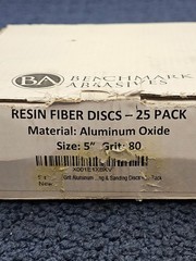(QTY 25) Benchmark Abrasives 5″ Aluminum Oxide Resin Fiber Grinding Disc 80 Grit