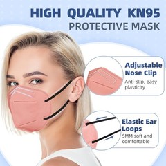 KN95 Face Masks for Adults, 50 Pack 10 Colors Disposable KN95 Masks, 5 Layer …