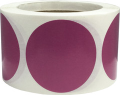 Circle Dot Stickers | 2.5″ Inches Round | 500 Pack | Pick One Color