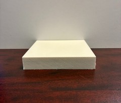 White MARINE BOARD 3/8″ X 5.88″ X 12″ POLYMER HDPE SEA PLASTIC SHEET ^