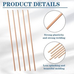 40 Sticks 15% Silver Brazing Rods – Flat Phos Copper Welding Rods for HVAC, Air
