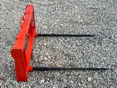 PROWorks Dual Hay Bale Spear Fork Attachment Fits Skid Steer Quick Attach